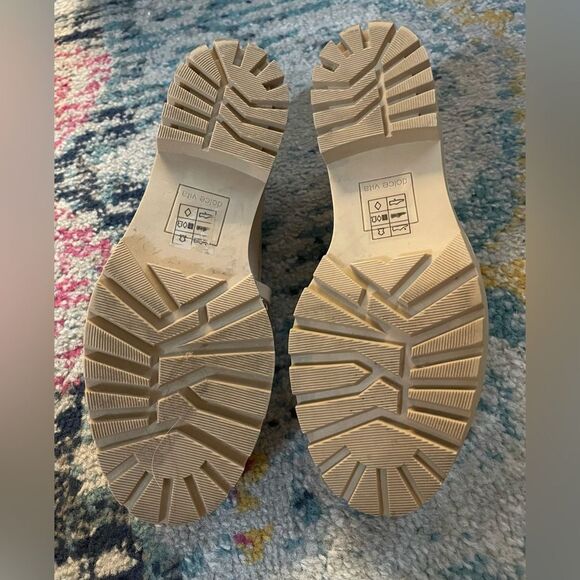 Dolce Vita Leather Platform Loafers w/Acrylic Chain Chunky 7.5 - Picture 8 of 8